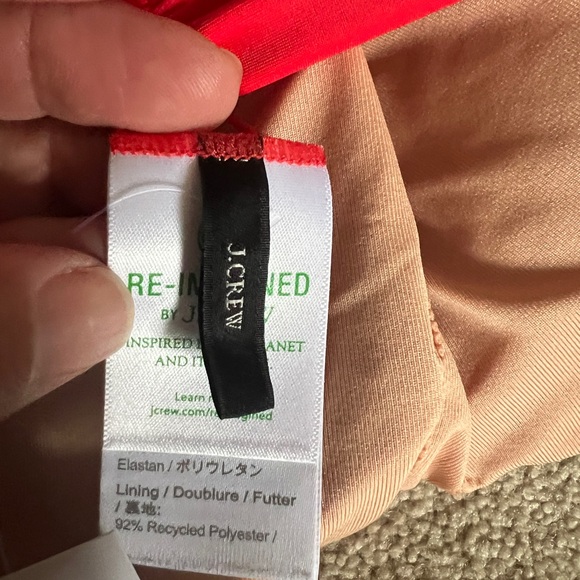 New with tags. Unused. J. Crew lined swimsuit. Bright Cerise. Size 12. - Picture 6 of 7